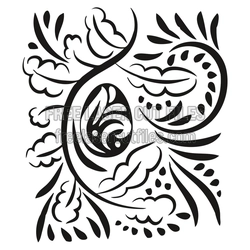 Decorative Floral Letter C Laser Cut File, Ready to Cut