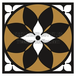 Geometric Floral Pattern Laser Cut Panel, Ready to Cut