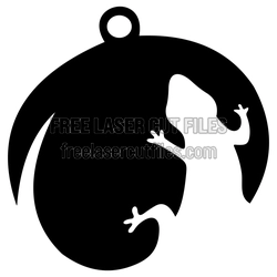 Lizard Ornament Laser Cut File, Ready to Cut Decor