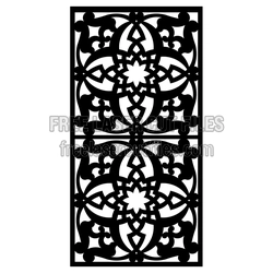 Ornamental Decorative Door Panel Pattern, Laser Cut Design