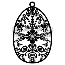 Ornate Easter Egg Ornament Laser Cut Template