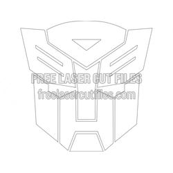 Robot Emblem Stencil for Laser Cutting