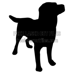 Standing Labrador Retriever Silhouette Laser Cut File