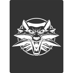 White Wolf Vector Sticker Art