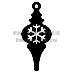 Christmas Ornament Snowflake Tree Laser Cut File