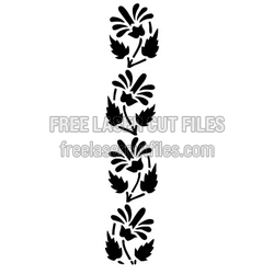Floral Border Template for Laser Cutting