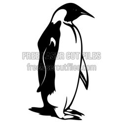 Standing Penguin Silhouette Laser Cut File, Ready to Cut