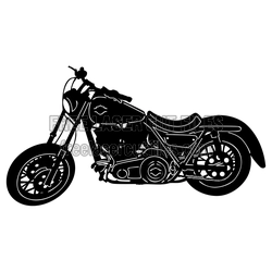 Vintage Motorcycle Silhouette Ready to Cut Clipart Design