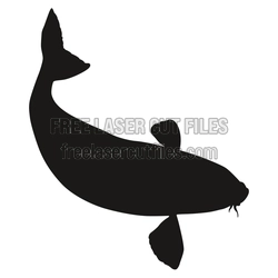 Whale Silhouette Laser Cut File, Free Download