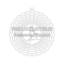 Wolf Wind Spinner Template for Laser Cutting
