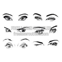 Woman's Eye Laser-Cut Stencil Template