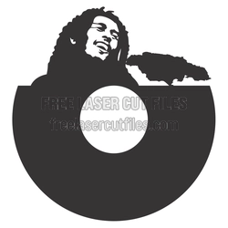 Bob Marley-Inspired Laser Cut Portrait Clock Face