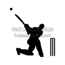 Cricket Silhouette Laser Cut Template