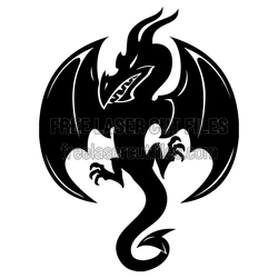Dragon Silhouette Laser Cut File, Ready to Cut
