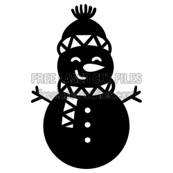 Festive Snowman Clipart Ready to Cut Free Laser File