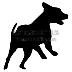 Running Dog Silhouette Laser Cut File, Ready to Cut