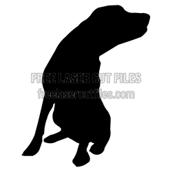 Standing Dog Silhouette Laser Cut File, Ready to Cut