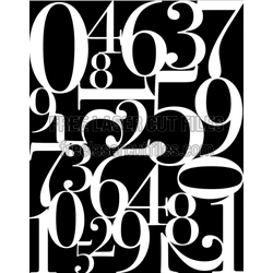 Abstract Numeral Wall Decor Template for Laser Cutting