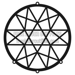 Geometric Dream Catcher Laser Cut File, Ready to Cut