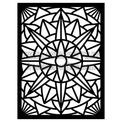 Geometric Starburst Decorative Panel Laser Cut File
