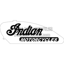 Motorcycle Gas Tank Vector Template for Laser Cutting