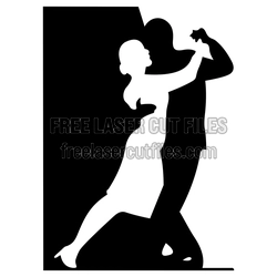 Tango Dance Silhouette Clipart Ready to Cut