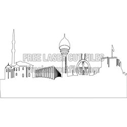 Ankara Skyline Cutout Template for Laser Cutting