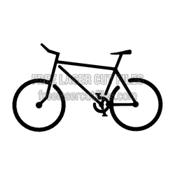 Bicycle Silhouette Template for Laser Cutting