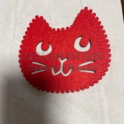 Felt Cat Coaster Template for Laser Cutting