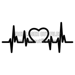 Heartbeat Love Heart Sign Ready to Cut for DIY Decor
