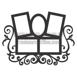 Ornate Five-Opening Collage Photo Frame, Laser Ready