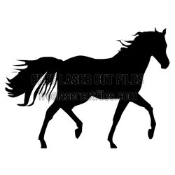 Walking Horse Silhouette Laser Cut File for DIY Decor