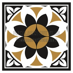 Geometric Floral Mandala Panel Laser Cut Design