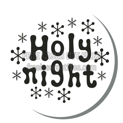 Holy Night Christmas Ornament with Snowflakes