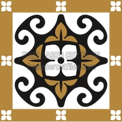 Ornamental Geometric Floral Panel Laser Cut File