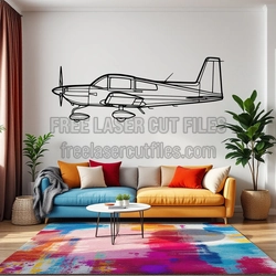 Tiger Airplane Silhouette Laser Cut Design, Ready to Cut