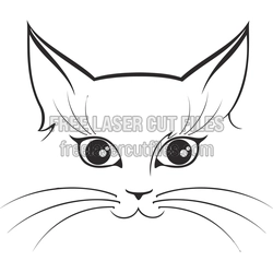 Vector Template: Cat Sticker for Craft Projects