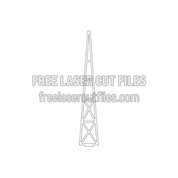 Construction Crane Template for Laser Cutting Projects