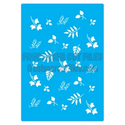 Floral Stencil Set for Laser Cutting, Ready to Cut