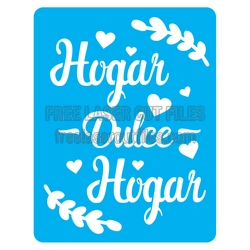 Hogar Dulce Hogar Spanish Home Sign with Hearts