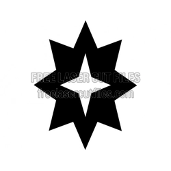 Hollow Star Cutout Template for Laser Cutting