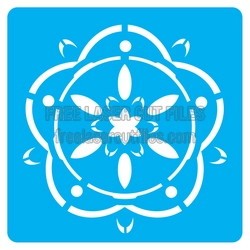 Ornamental Mandala Stencil Design for Laser Cutting