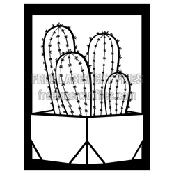Potted Cactus Laser Cut Design, Free Ready to Cut File
